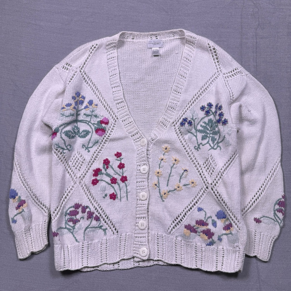 Van Heusen White Floral Cardigan